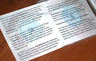 The album's liner notes, which provide a wealth of information on the compilation CD's songs.
